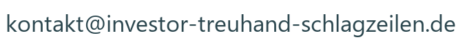 Kontaktadresse von Investor Treuhand – Schlagzeilen als Bild